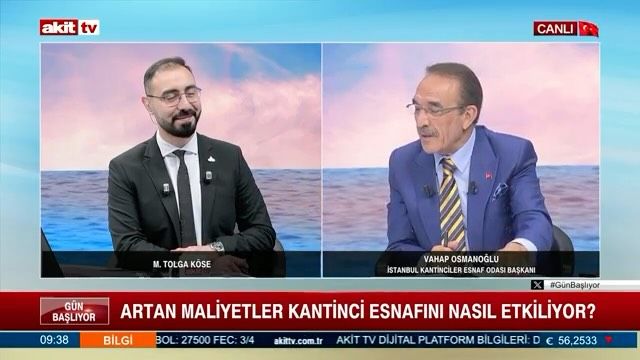 Başkanımız Vahap Osmanoğlu Akit TV'de canlı yayın konuğu oldu