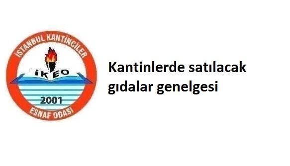 Kantinlerde satılacak gıdalar genelgesi